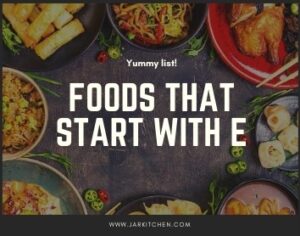 foods that start with e