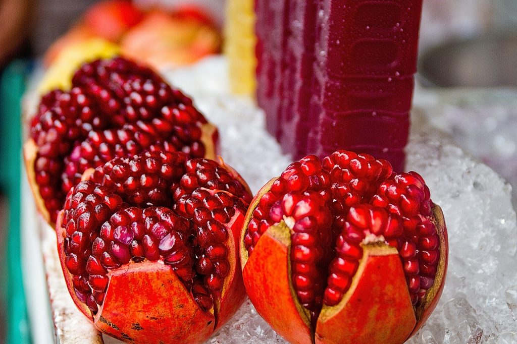 pomegranate, juice, fruit