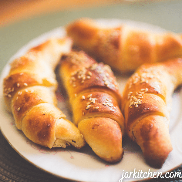 Homemade croissants are the best to prepare a quick snack. You can also use leftover croissants to make nice toasts with various sauces. Baking frozen croissant will enable you to prepare a snack just as fast.