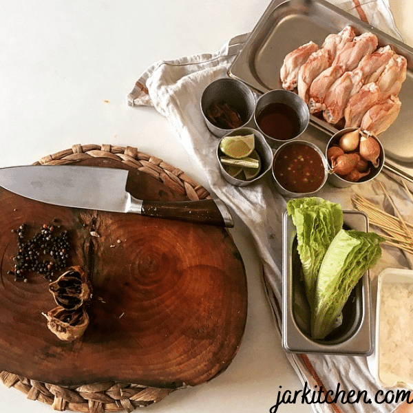 Chicken Wing Bouquet Ingredients laying on the kitchen countertop