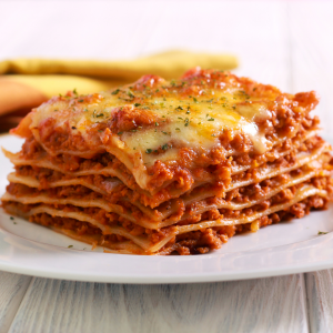 lasagna, a good lunch food that starts with l